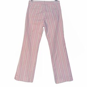 BODY BY VICTORIA Womens Size 8 Pink Striped Christie Fit Flare Leg
